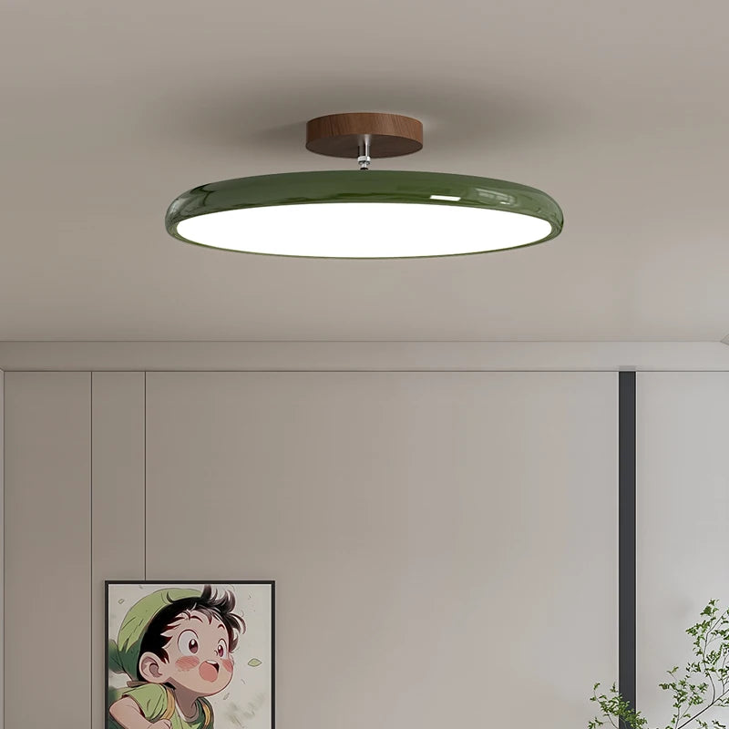 Retro Round LED Ceiling Light Living Room Light Home Hotel Lighting Fixture Bedroom Ceiling Lamp Vintage Children‘s Room Light