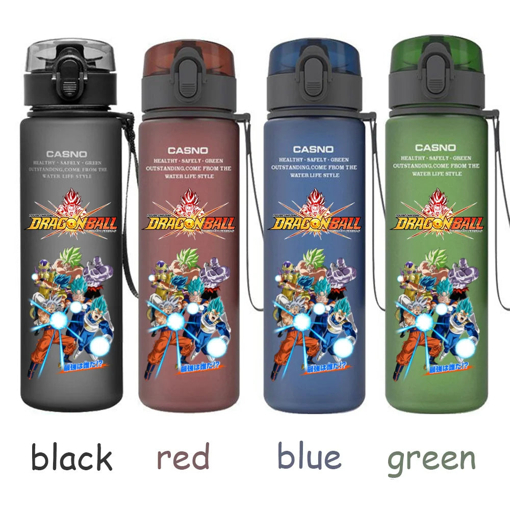 560ML Dragon Ball Water Cup Children Portable Plastic Goku Vegeta Bulma Cartoon Outdoor Large Capacity Sport Water Bottle Gift