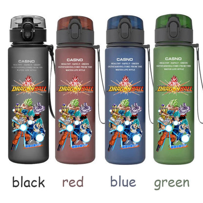 560ML Dragon Ball Water Cup Children Portable Plastic Goku Vegeta Bulma Cartoon Outdoor Large Capacity Sport Water Bottle Gift