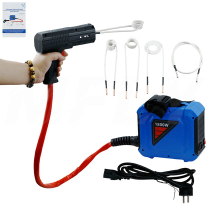 1800W Magnetic Induction Heater Kit 110V 220V Automotive 1800W Flameless Heat Induction Heating Machine Car Repair Remover Tool