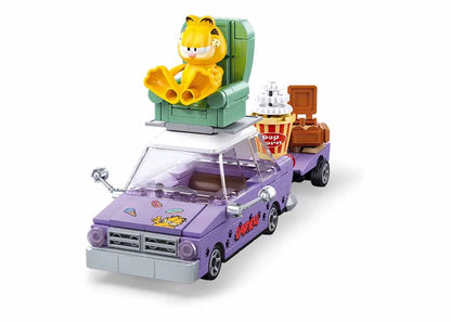 SLUBAN Classic Comic Garfield Model Odie Pooky Cat Building Blocks Anime Movies Sets Dolls Brick Assemble Childrens Toys Gifts