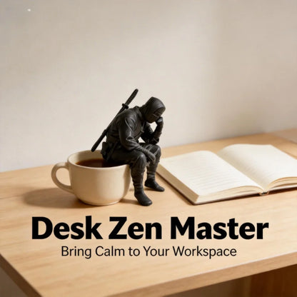 Japanese Seated Ninja Figurine 3D Printed Sad Healing Guardian Statue Wall Hanging Ornament Creative Desktop Home Office Decor