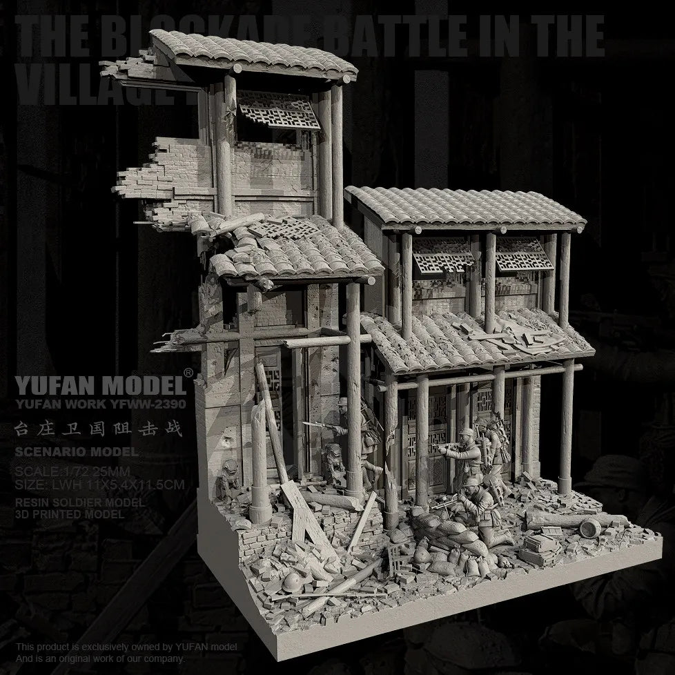 YUFAN MODEL 1/72 Resin model kit, white mold self assembling and coloring (complete set)  YFWW-2390/3D