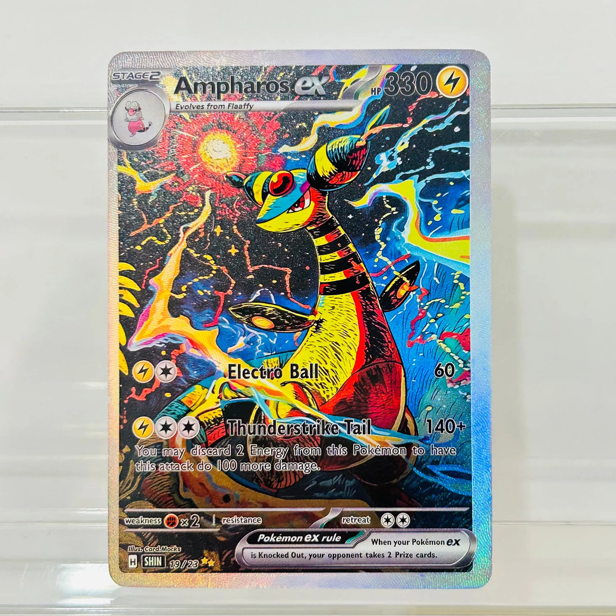 Shining Charizard 17/23 EN Version DIY Holographic Foil Texture Card, Perfect Condition Premium Anime Collection Card