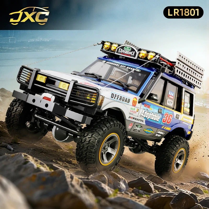 JXC LR1801 1/18  RC Car 4WD 2.4G Remote Control Car Full Proportion Dual Speed Simulation LED Climbing Off-road RC Toy As Gift