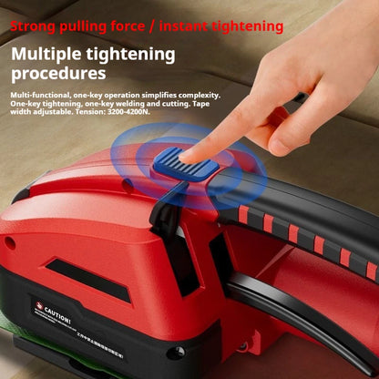 18V Electric Strapping Machine Cordless Automatic Friction Welder Tensioner Packing Tool for PP PET Band Logistics Warehouse