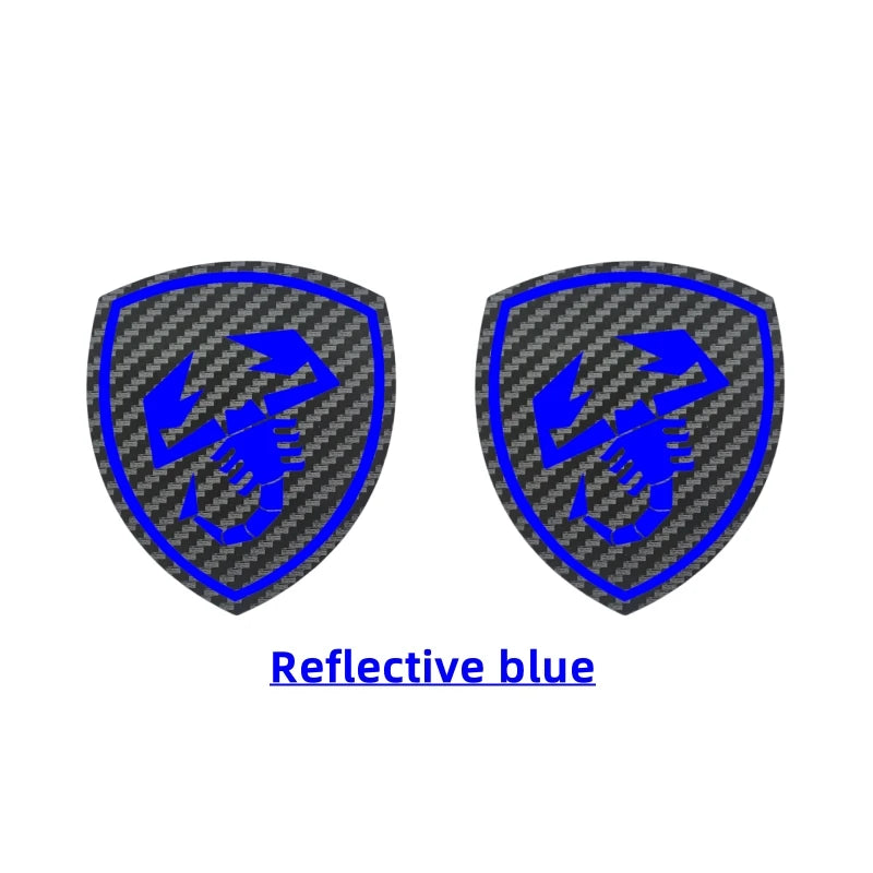 2Pcs Car Center Pillar Decorative Sticker For Fiat 500 500E 500X 500L Abarth 695 Panda Reflective Auto Sport Decor Decal Tuning