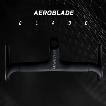 MANA AERO Ultra-Light Carbon Fiber Aero Handlebar - Integrated Cable Routing Superlight Aerodynamic for Road Bike Cycling