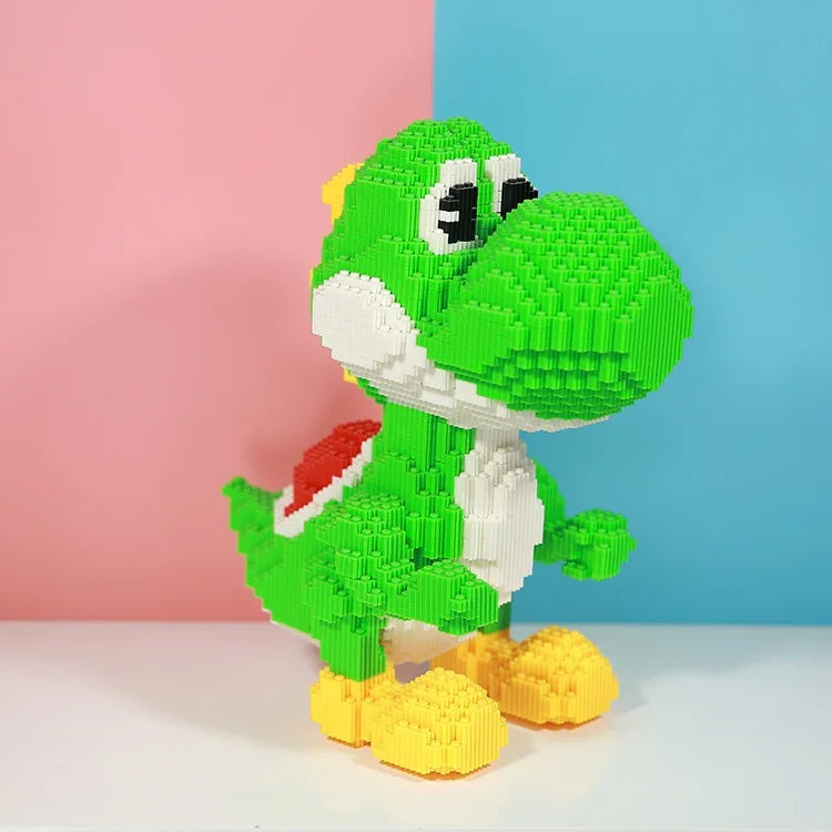 Giant Green Animal Dinosaur Game Character Building Blocks Small Particle Bricks Children's Assembled Building Blocks Toy