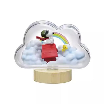 RE-MENT Snoopy Scene Bottle Weather Bottle Miniature Spike Andy Blind Box Toys Anime Figures Collect Ornaments