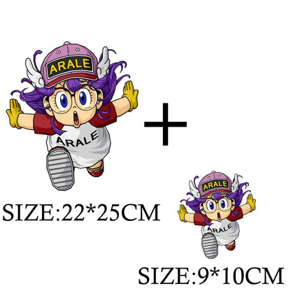 Anime Arale Dr Slump Cartoon Patches for Clothes Heat Transfer Thermal Vynil Stickers DIY T shirt Iron on for Women Appliqued