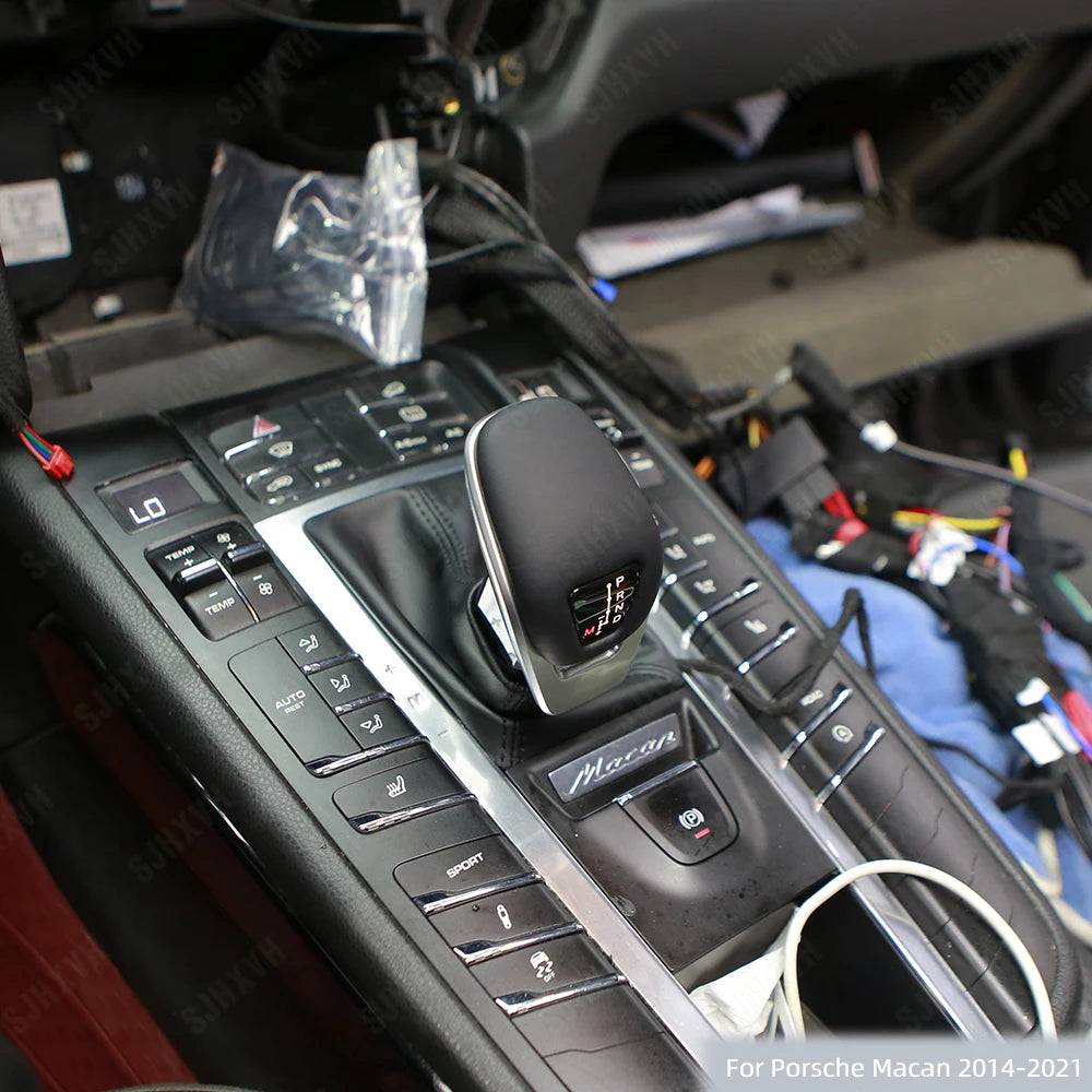 For 14-20 Models of Porsche Macan Car Interior Modification and Upgrade, Transmission Button Handle Lever Car Accessories