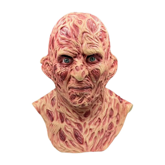 Freddy Krueger Latex Mask Classic Horror Realistic Burned Face Full Head Mask for Halloween Cosplay Party Masquerade