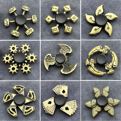 New Bronze Metal Alloy Fidget Spinner R188 Mute Bearing Hand Spinner Fingertip Gyro Stress Relief Toys Gifts