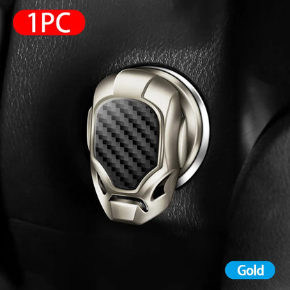Car Ignition Start Switch Protective Cover Onekey Start Stop Button Cover Engine Car Interior Decoration Motorcycle StartRing
