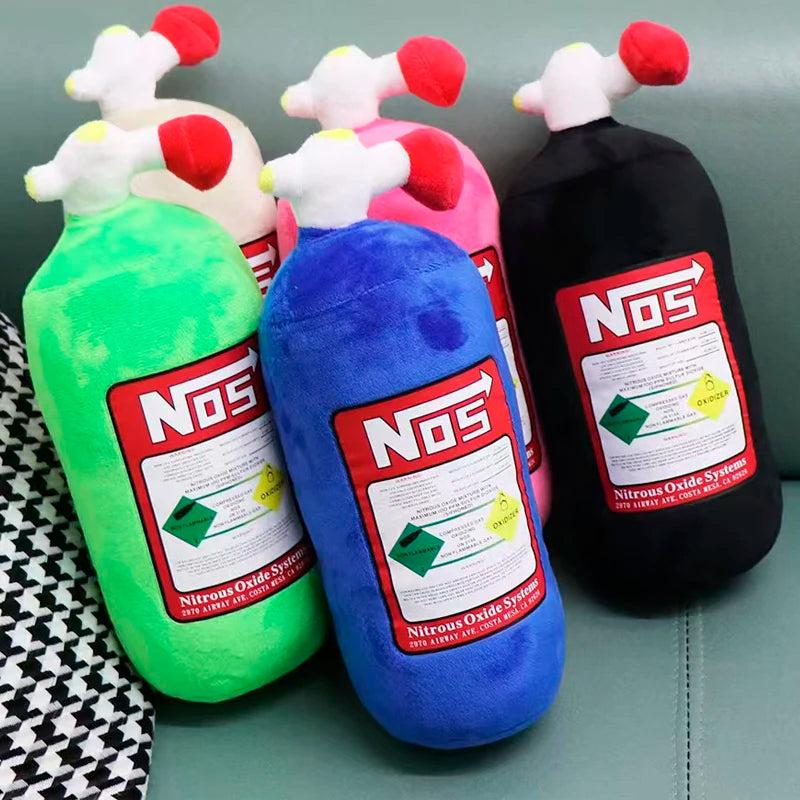 Car Seat NOS Headrest Pillow Universal Plush Neck Pillow Cushion Nos Bottle Stuffed Toys Soft JDM Cushion Gifts Car Interior
