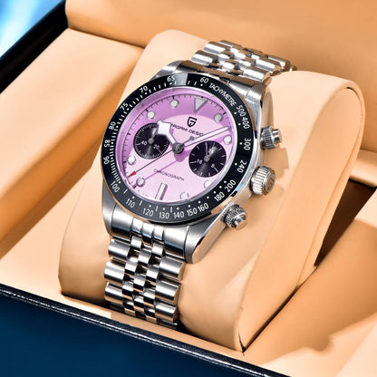 New Pink Panda Men's Watches PAGANI DESIGN Luxury Quartz Chronograph Waterproof AR Sapphire Mirror Watch For Men Luminous 2026