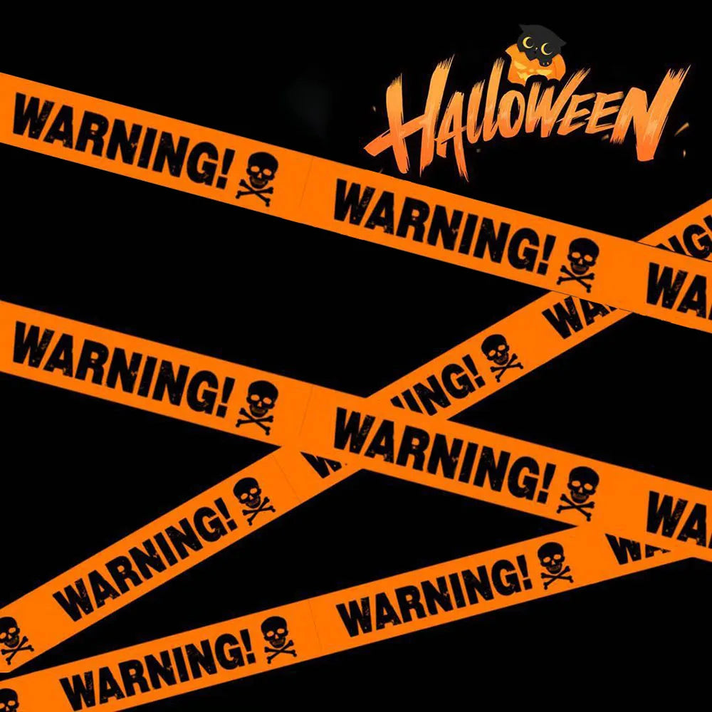 Halloween Decoration Tape,Warning Line,Warning Tape Signs,Window Wall Danger Decoration Props