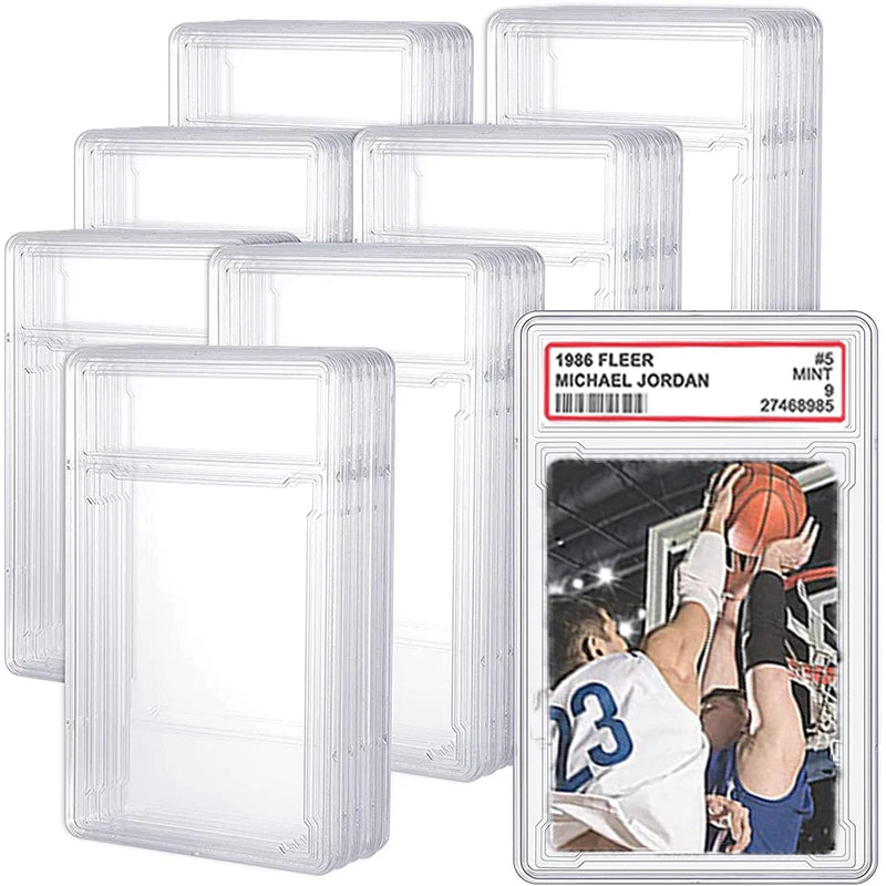 35/55/75/100PT Trading Cards Slab Label Grade Baseball Star Card Sleeves Protector Acrylic Hard Plastic Game Grade PTCG Gift Toy