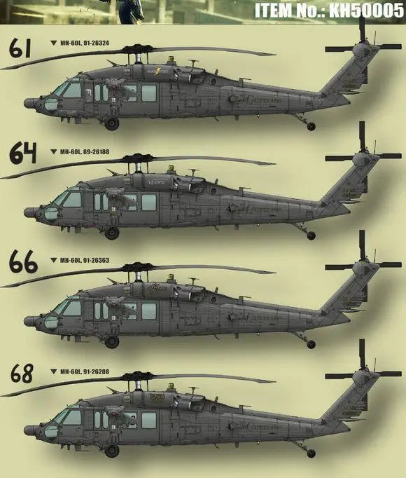 Kitty Hawk 1/35 MH-60L Blackhawk KH50005 Assemble Precision Model Kit (Figures and medal not included)