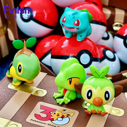 Funism Hot Arrival Pokemon Blind Box 30th Anniversary First Partner Anime Character Model Toy Birthday Gift For Adult Collectors