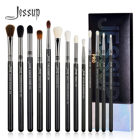 Jessup Eye Makeup Brushes Set Professional Eye Blending Brush Synthetic Blends Shadow Crease Pencil Smoky T338