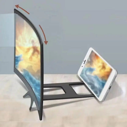 12 Inch Curved Mobile Phone Screen Magnifier HD Video Enlarger Foldable Portable Cell Phone Projector Eyes Protection