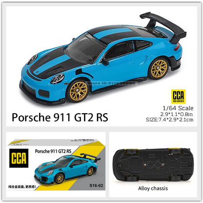 CCA 1:64 Porsche 911 GT2 RS BMW X5M Audi, Ford, Nissan Collection Full body Alloy Manufacturing Die Casting Car Model Toy Car