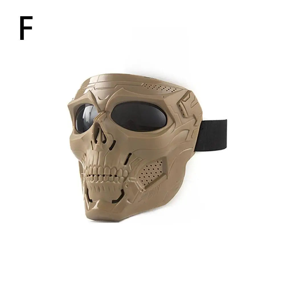 Creative Skull Motorcycle Riding Mask Retro Harley Mask Windproof Dustproof Face Mask Outdoor Goggles Adjustable Elastic Band