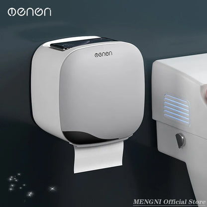 MENGNI No-Drill Toilet Paper Holder,Bathroom Organizer | Self-Adhesive Wall Mount for Tissues/Wipes, Bathroom Tissue Dispens