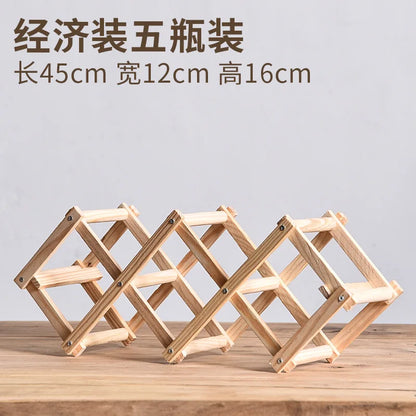 Stackable Wine Storage Shelves 3, 5, 6, 10 Bottles Wooden Wine Shelves Home Bar Utensils Wine Cabinets Bar Tools