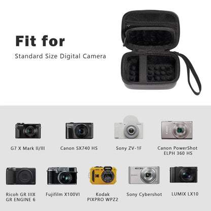 Hard Shell Digital Camera Case for Canon G7X Mark III Mark II, Sony Cybershot, PowerShot SX740, Ricoh GR III, Kodak Pixpro Case
