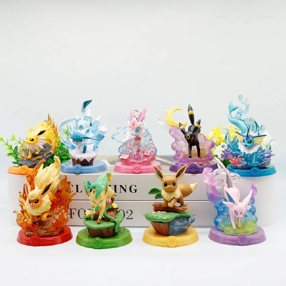 8 style Pokémon Action Doll Pikachu Adventure Eevee Blind Box Anime Model Desktop Decorations Pok é mon Toys Fans Birthday Gift