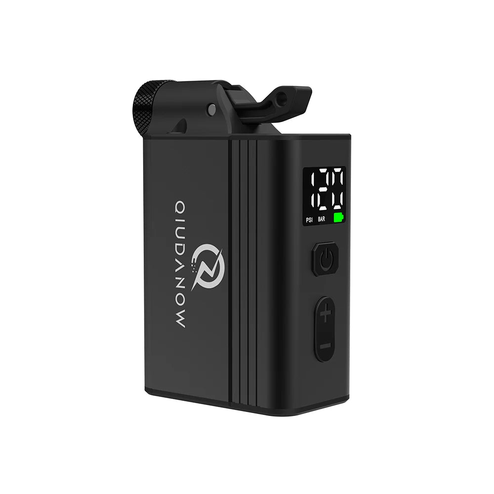 QIUDANOW Mini Electric Bike Portable Air Inflator Tire Gauge Wireless Air Pump Schrader Presta Clik Valve Bicycle Accessories