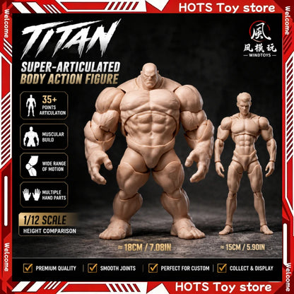 Hit New Wind Toys Titan 1/12 Scale Super Articulated Body Custom Action Figure Movable Model Collectible Toy Gift