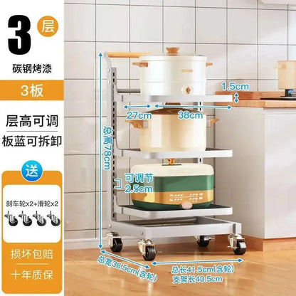 Light Luxury Metal Kitchen Trolleys Creative Storage Cart Modern Home Furniture Floor Multi-layer Fruit Vegetable Snacks Shelf