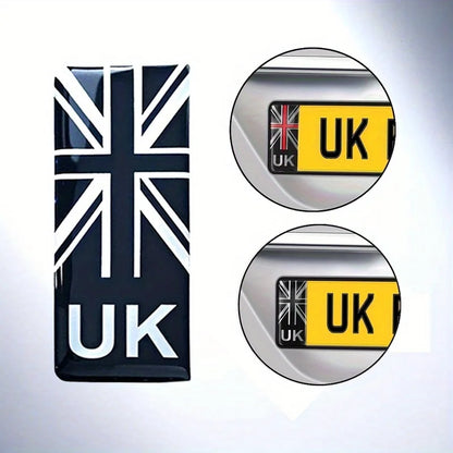 2pcs UK Flag Union GB England Sticker Emblem License Number Plate Sticker Decal Badge Road United Kingdom Union Flag Sticker