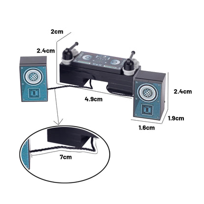 MOC City Music Building Blocks Street View House Recorder DJ Station Jukebox Accessories DIY Bricks Friends Assemble Toys Gifts