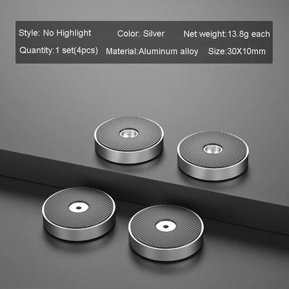 4pcs HiFi Audio Speaker Amplifier CD Player Aluminum Alloy Shock Absorber Foot Pad Damping Feet Chassis Stand Isolation Spike