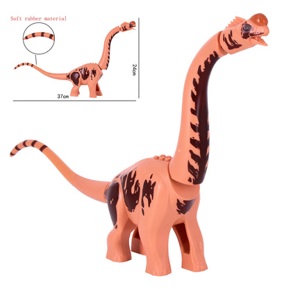Jurassic Dinosaurs Spinosaurus Large Brick Toy Joints Open Mouth 7 Color Designs, Collectible Decor DIY Puzzle Assembly Gift