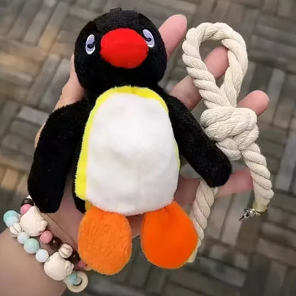 New 16CM Pingu Sling Plush key khain Pendant Cute Animal Doll Backpack Pendant Bag Accessories Children's Decorative Gifts