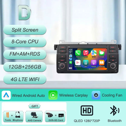 7"Android 16 Car Radio for BMW E46 3 Series 318 320 325 330 335 M3 1998-2005 GPS Navi WiFi Bluetooth FM Touch Screen Car Stereo