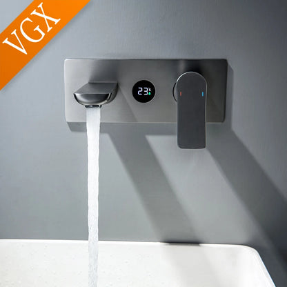 VGX Concealed Basin Faucets Embedded Cartridge Basin Mixer Bathroom Faucet Gourmet Washbasin Tapware Hot Cold Water Tap Brass