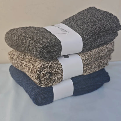 3/5 Pair Winter Men's Merino Wool Socks Super Thick Warm High Quality Harajuku Retro Snow Casual Antifreeze Cashmere Socks Men
