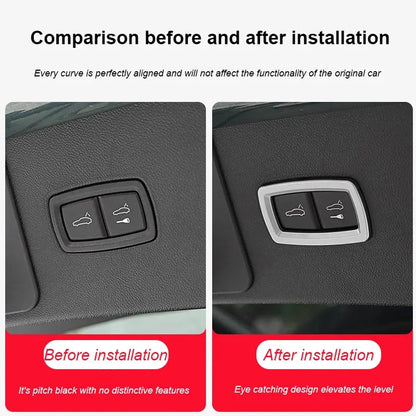 Car Trunk Switch Button Trim Frame Sticker For Porsche Cayenne Macan Panamera 2013 2014-2016 2018 2019 2020 2021 2022 2023 2024