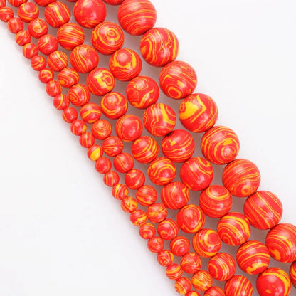 Natural Stone Beads Blue Malachite 8mm Polished Round Smooth Gemstone Beads for Jewelry Making 15 Inch