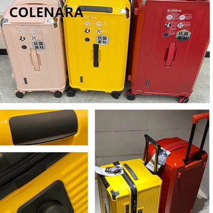 COLENARA Extra Large Capacity Luggage 20 Inch Boarding Case 22"24"26"28"30"32"34"36"40" ABS+PC Trolley Case Rolling Suitcase