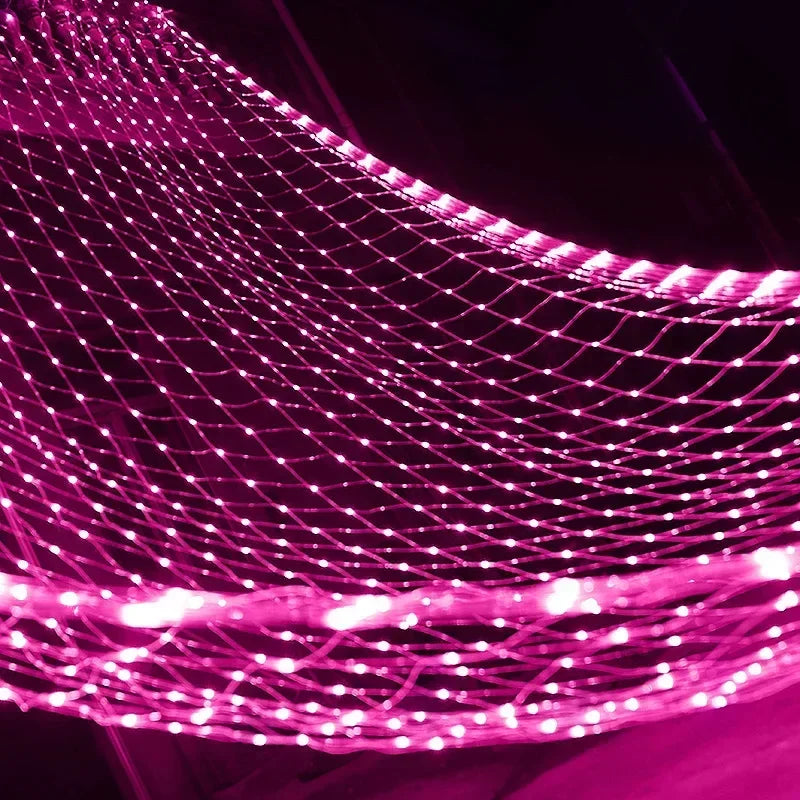 6x4M 3x3M LED Net Mesh Light Christmas Window Curtain String Light Outdoor Fairy Light Garland for Wedding Holiday Decor Lamp