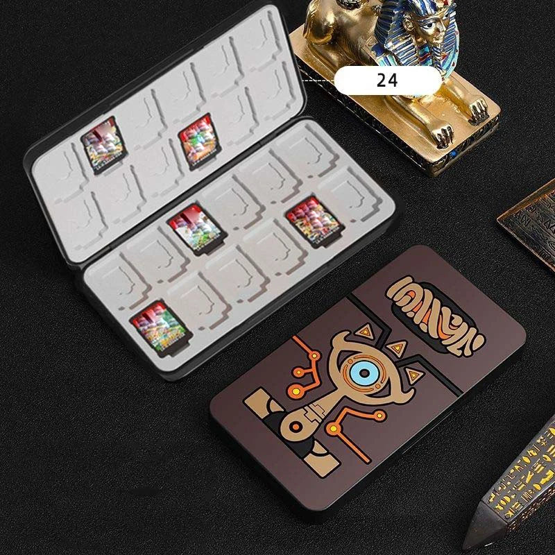 Magnetic 24 in 1 Game Card Case Holder Hard Shell Protective Game Card Silicone Lining Storage Box For Nintendo Switch/Lite/Oled