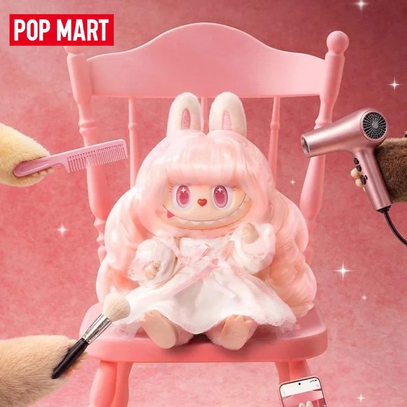 Genuine POP MART LABUBU THE MONSTERS Hair Salon Series Vinyl Plush Bind Box Pendant Ornament Collection Cute Toys Gift
